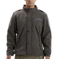 Thumbnail for Men's Fleece Jacket Camouflage Waterproof Soft Shell Jacket