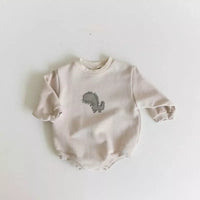 Thumbnail for Baby Jumpsuit Dinosaur Print Long Sleeve Romper