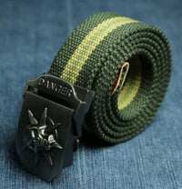 Thumbnail for Men Canvas Skull Metal Belt