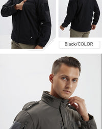 Thumbnail for Men's Fleece Jacket Camouflage Waterproof Soft Shell Jacket