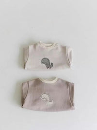 Thumbnail for Baby Jumpsuit Dinosaur Print Long Sleeve Romper