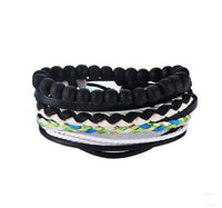 Thumbnail for Leather Bracelet Men Multilayer Bead Bracelet Punk Wrap Bracelets for Women Vintage punk Men Jewelry