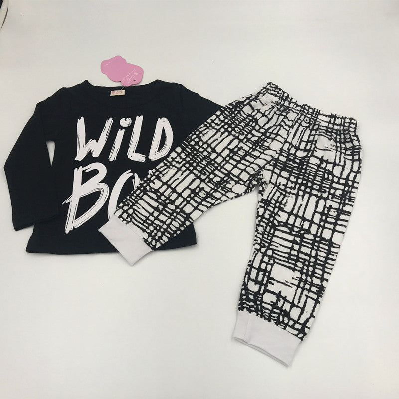 Long Short Sleeve Top Pants 2pcs Sport Suit Baby Clothing Set