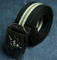 Thumbnail for Men Canvas Skull Metal Belt