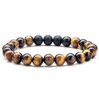 Thumbnail for Tiger Eye Couple Bracelets Matte Black Agate Beads Bracelet