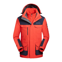 Thumbnail for Winter Men Ski Jacket Waterproof Windproof Breathable Warm Softshell Long Sleeved Coat