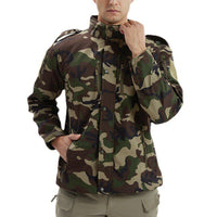 Thumbnail for Men's Fleece Jacket Camouflage Waterproof Soft Shell Jacket