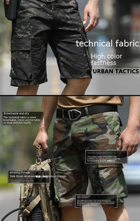 Thumbnail for Multi-pocket Men's Summer Tactical Pants Commuter Shorts