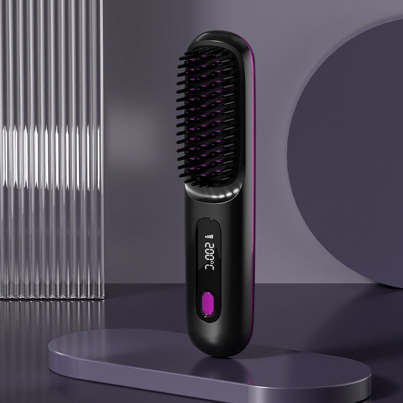 2 In 1 Wireless Hair Straightener Brush