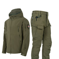 Thumbnail for Ruins Russian Camouflage Shark Skin Shell Jacket Suit Fleece-lined Waterproof Tactical Suit