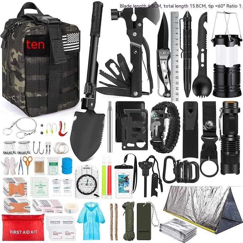 Outdoor Camping Supplies Equipment Multifunctional Outdoor Survival Emergency Kit Tool Suit