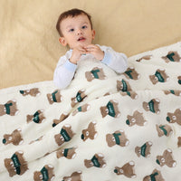 Thumbnail for Newborn Wrap Blanket Cartoon Swaddling Soft Avocado Fleece Infant Quilt Warm