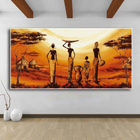 Thumbnail for Abstract African Woman Canvas Wall Art Poster